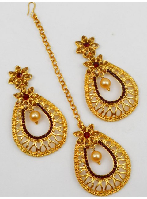 Earring Maang Tikka Set